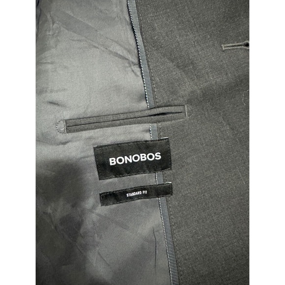 Bonobos Standard Fit Charcoal Grey Blazer Suit Jacket Size 46R 24343-GYU61 - Picture 3 of 10